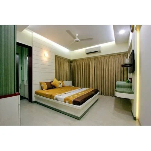 Classic bedroom project with warm bed linen